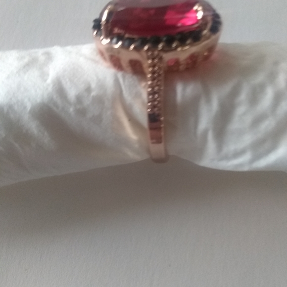 18K Rose Gold Filled Stamped Alexandrite Ring 8 - Picture 3 of 5